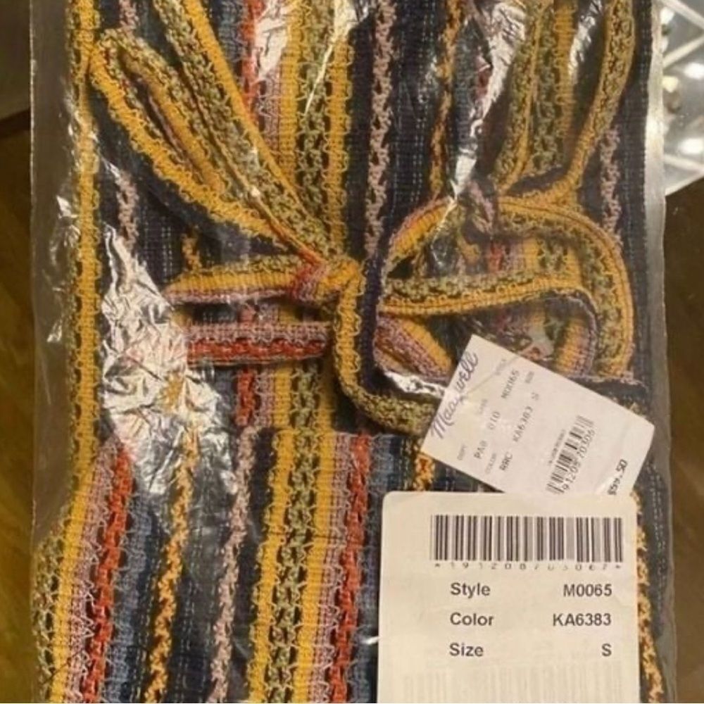 Madewell Rainbow Crochet Stripe Texture & Thread Tie-Strap Tank​​​​ - Picture 4 of 4